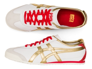 onitsuka tiger white and gold