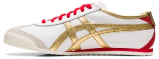 Onitsuka white best sale and gold