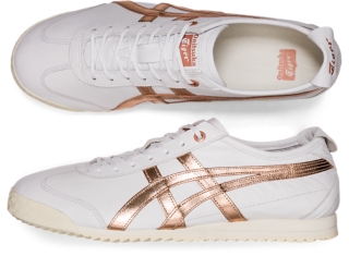 Onitsuka tiger white and hot sale gold