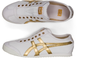 UNISEX MEXICO 66 SLIP-ON | White/Pure Gold | Shoes | Onitsuka Tiger