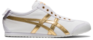 Men S Mexico 66 Slip On White Pure Gold Shoes Onitsuka Tiger