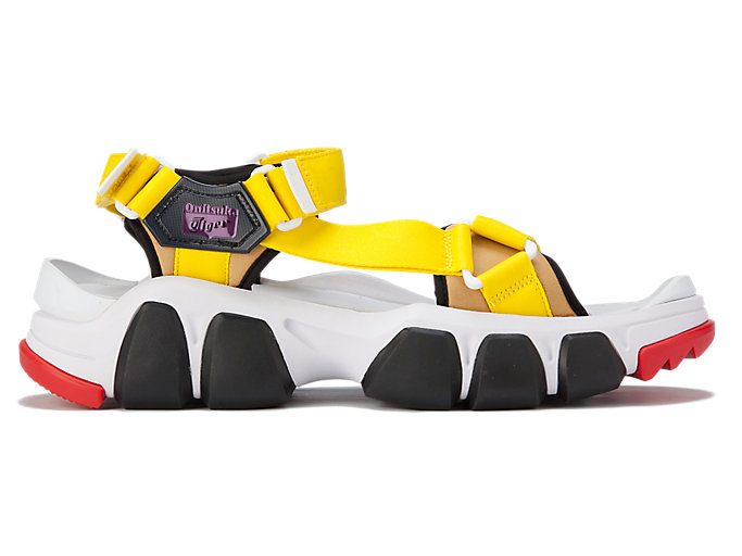 Image 1 of 8 of Unisex White/Vibrant Yellow DENTIGRE STRAP CHAUSSURES