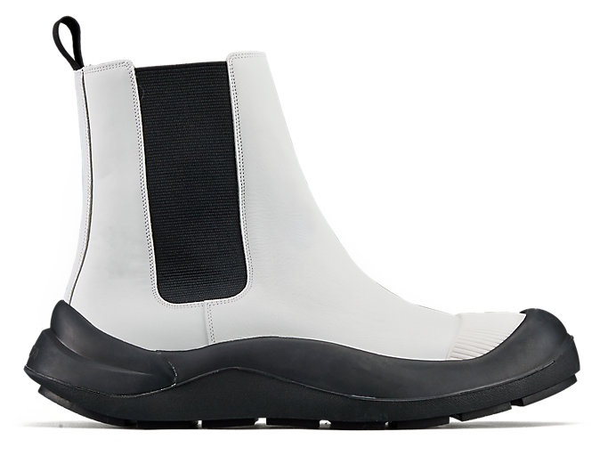 Image 1 of 8 of Unisex White/Black WIGURVE SIDE GORE BOOT Unisex Shoes