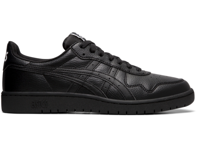 Solid black shop asics