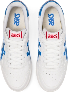 Asics blue outlet and white shoes