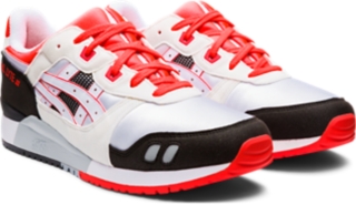 asics gel lyte iii white red