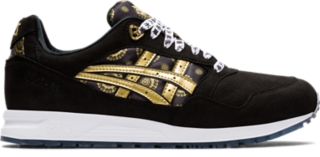 asics black and gold shoes