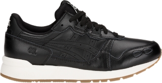 Asics black leather womens hot sale shoes