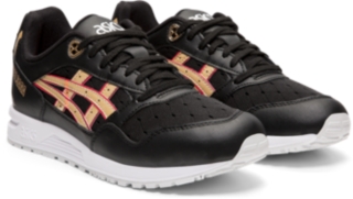 asics gel saga black orange