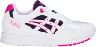 asics gel saga white black