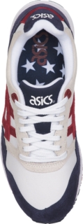 asics gel saga white burgundy