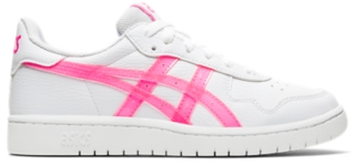 Asics white hot sale and pink