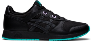 Asics mens hot sale black leather shoes