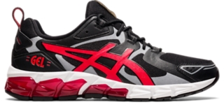 Men s GEL QUANTUM 180 Black Classic Red Sportstyle Shoes ASICS