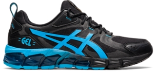 Asics black shop and blue