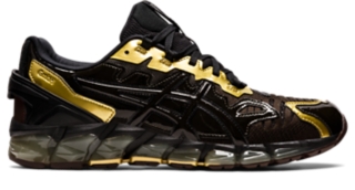 asics black and gold shoes