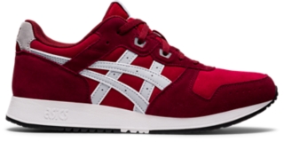 red asics trainers