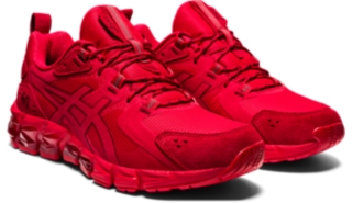 mens red asics shoes