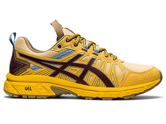 Image 1 of 7 of Men's Yellow/Ox Brown HN1-S GEL-VENTURE 7 Mens Sportstyle Shoes and Sneakers