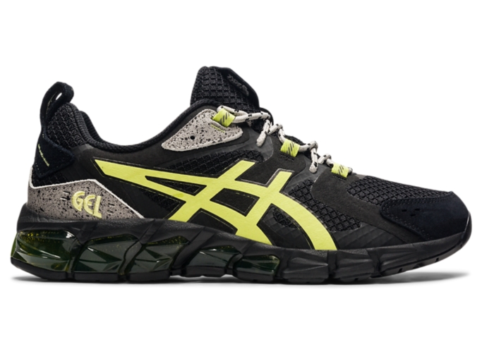 Asics black and cheap yellow shoes