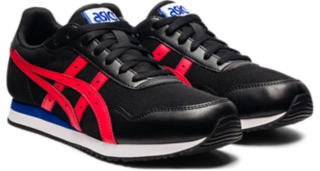 TIGER RUNNER Unisex Black Electric Red Sportstyle Shoes ASICS United States