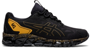 Asics black shop and gold