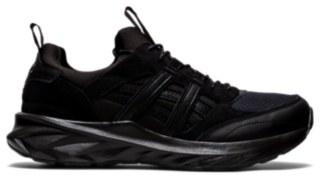 Asics black hot sale leather trainers