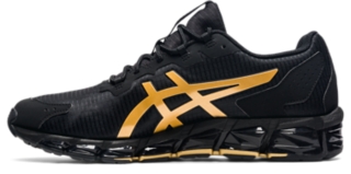 asics black and gold shoes