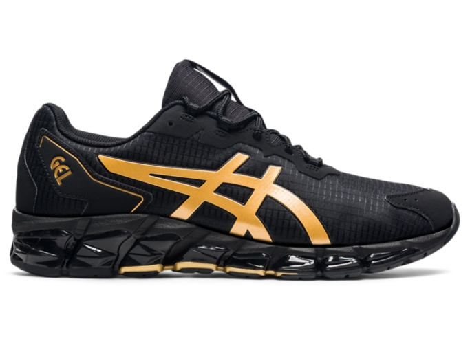 Men s GEL QUANTUM 360 6 Black Pure Gold Sportstyle Shoes ASICS