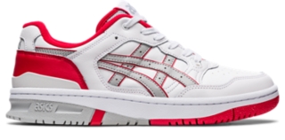 Red and sale white asics