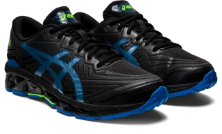 Asics blue deals and black