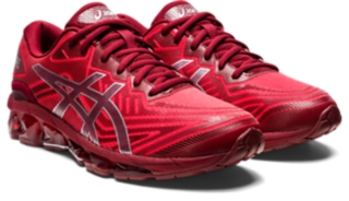 Red asics on sale quantum 360