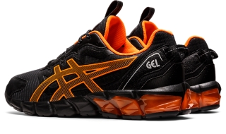 Asics gel saga sales black shocking orange