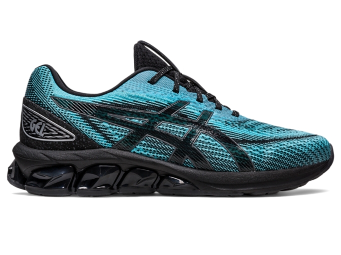 Black and hot sale blue asics