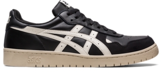 Black asics court outlet shoes