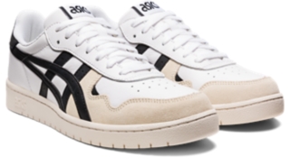 Asics black and white on sale shoes