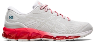 Asics grey red best sale