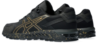 Asics black deals and gold shoes