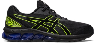 Black and shop yellow asics mens