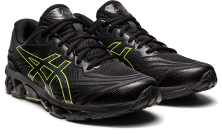 Black and 2025 neon asics