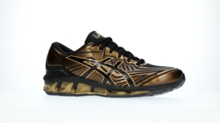 Asics black and clearance gold