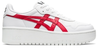 Asics red clearance white