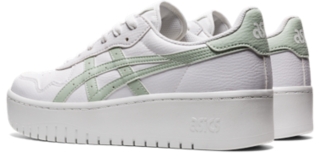 white platform asics