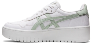 white platform asics