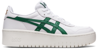 JAPAN S PLATFORM Women White Shamrock Green Womens Sportstyle Shoes and Sneakers ASICS Australia