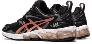 Asics rose store gold running shoes