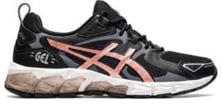 Women s GEL QUANTUM 180 Black Rose Gold Sportstyle Shoes ASICS