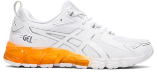 White and on sale orange asics