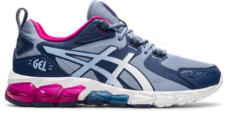 Women s GEL QUANTUM 180 Mist Thunder Blue Sportstyle Shoes ASICS