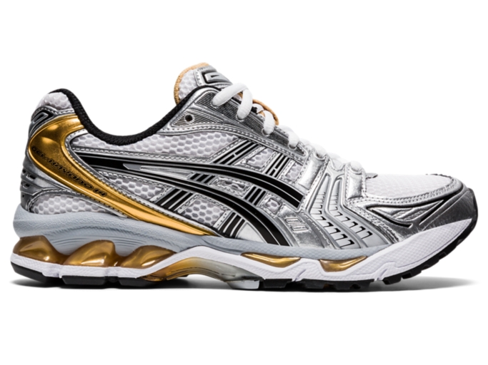 Women's GEL-KAYANO 14 | White/Pure Gold | Sportstyle Shoes | ASICS